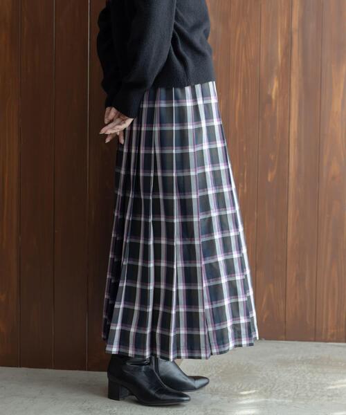 URBAN RESEARCH Sonny Label（アーバンリサーチサニーレーベル）の「チェックプリーツイージースカート（スカート・レディース・ブラウン系その他/グリーン系その他/ブルー系その他・36/38）」の13枚目の写真