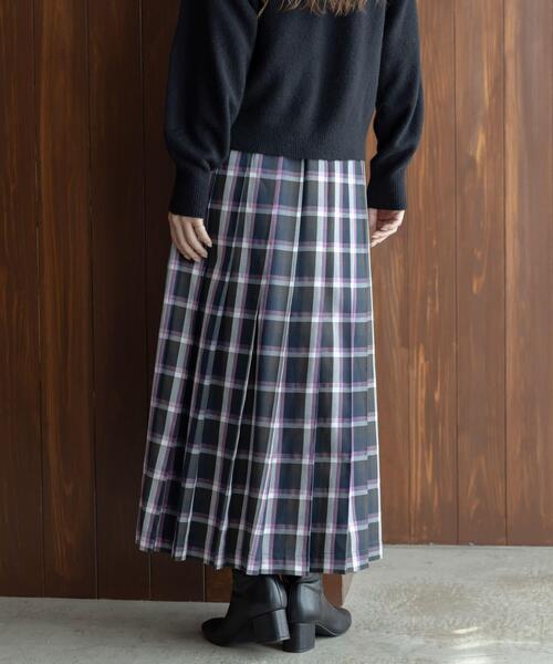 URBAN RESEARCH Sonny Label（アーバンリサーチサニーレーベル）の「チェックプリーツイージースカート（スカート・レディース・ブラウン系その他/グリーン系その他/ブルー系その他・36/38）」の12枚目の写真