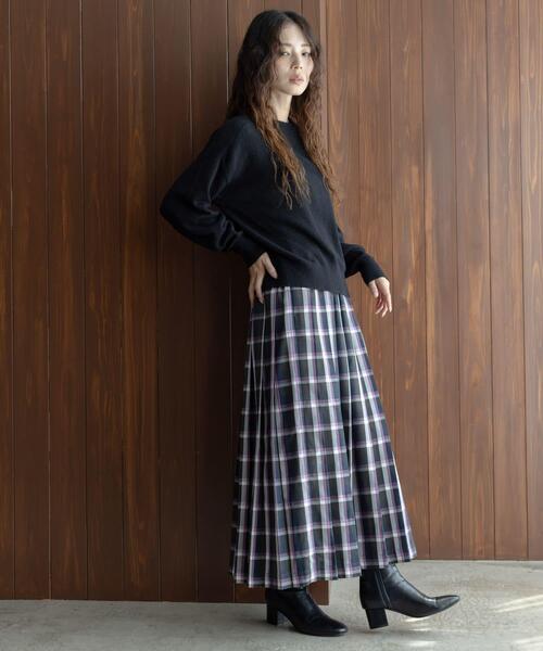 URBAN RESEARCH Sonny Label（アーバンリサーチサニーレーベル）の「チェックプリーツイージースカート（スカート・レディース・ブラウン系その他/グリーン系その他/ブルー系その他・36/38）」の9枚目の写真