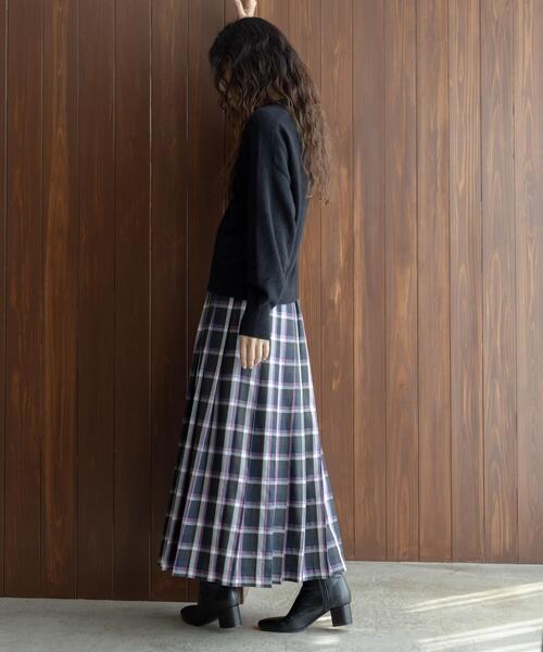 URBAN RESEARCH Sonny Label（アーバンリサーチサニーレーベル）の「チェックプリーツイージースカート（スカート・レディース・ブラウン系その他/グリーン系その他/ブルー系その他・36/38）」の8枚目の写真
