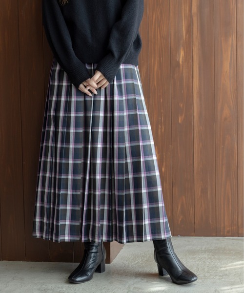 チェックプリーツイージースカート（スカート）｜URBAN RESEARCH