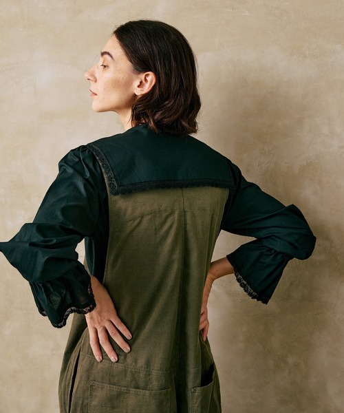 LA MARINE FRANCAISE(マリン フランセーズ)の「レースのセーラーブラウス(シャツ/ブラウス・レディース・ブラック/ホワイト・FREE)」の9枚目の写真