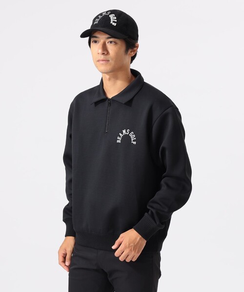 BEAMS GOLF（ビームスゴルフ）の「ORANGE LABEL / アーチロゴ ハーフジップ プルオーバー（スウェット・メンズ・グレー/ブラック/ブラウン・LARGE/MEDIUM/X-LARGE/SMALL）」の7枚目の写真