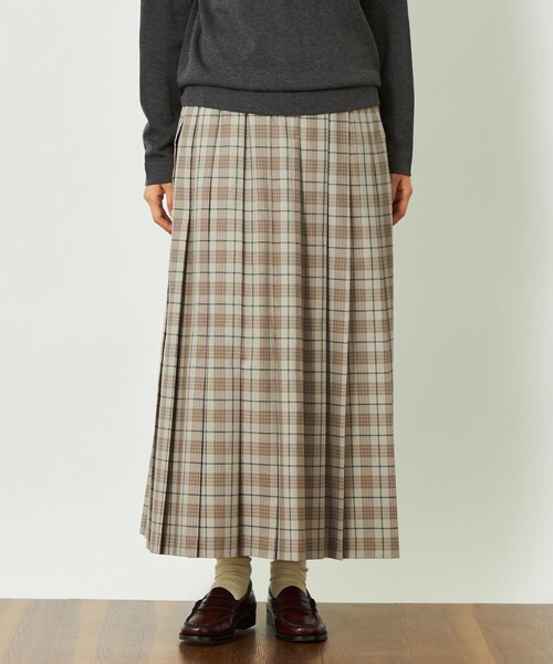 MACKINTOSH PHILOSOPHY（ﾏｯｷﾝﾄｯｼｭ ﾌｨﾛｿﾌｨｰ）の「GREY LABEL チェックプリーツスカート（スカート・レディース・ネイビー/ベージュ系その他4・2/1）」の2枚目の写真