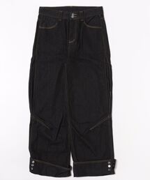 25aw サイドボタンワイドデニムパンツ