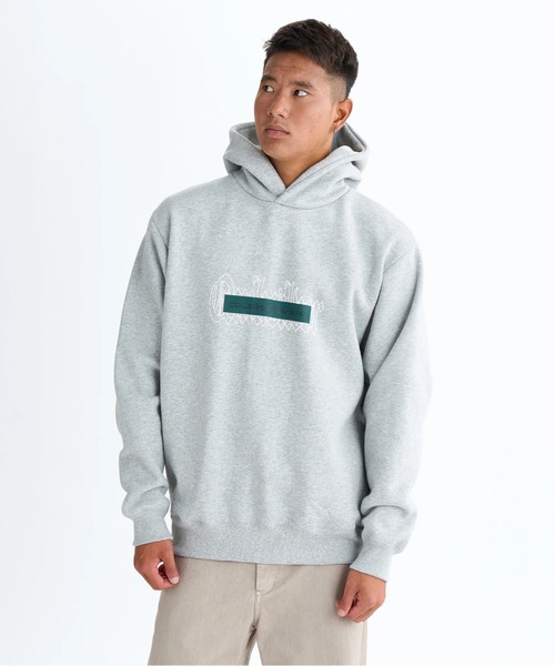 PG DOUBLE UP SWEAT P — толстовка с логотипом, флисовая подкладка, свитшот‑пуловер (футуристический)