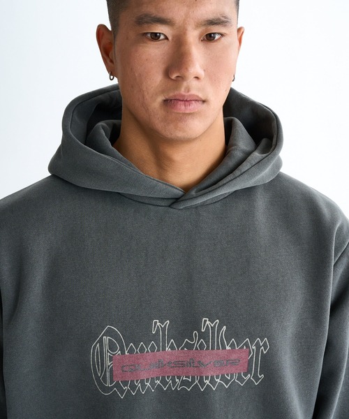 Quiksilver（クイックシルバー）の「PG DOUBLE UP SWEAT P/クイックシルバー裏起毛ロゴプルオーバーパーカー・フーディー（パーカー・メンズ・ブラック/グレー・X-LARGE/MEDIUM/LARGE）」の10枚目の写真