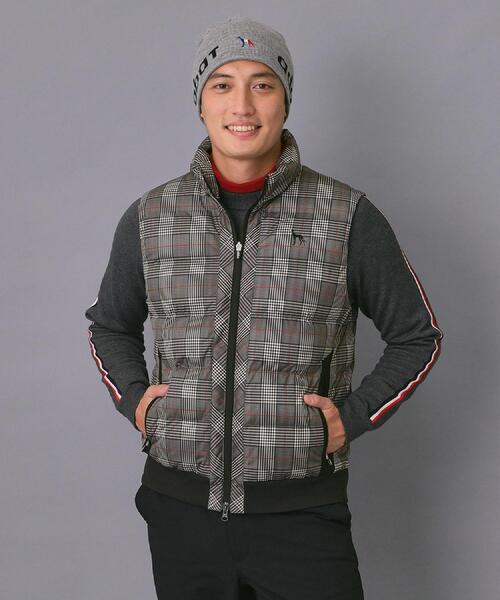 adabat（アダバット）の「【新レーベル ADABAT NAVY】撥水グレンチェック中綿ベスト（その他アウター・メンズ・ブラック系1・50/48/46）」の4枚目の写真