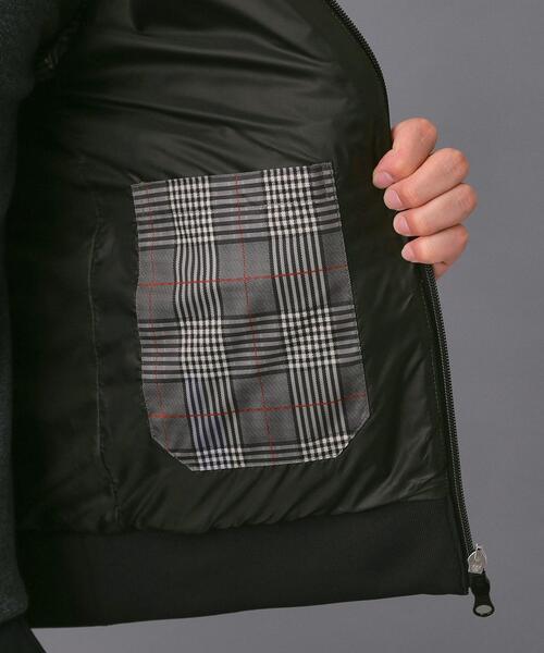 セール】【新レーベル ADABAT NAVY】撥水グレンチェック中綿ベスト