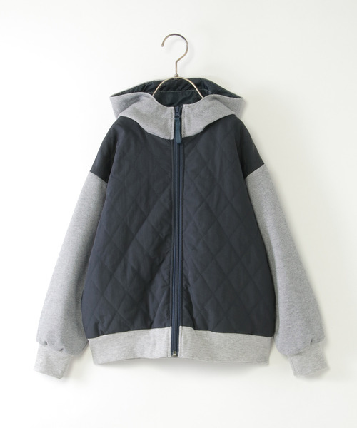 セール】【親子コーデ】コンビブロックスジップパーカ（110~160cm
