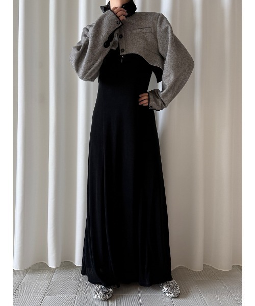 エルチェレ　OVAL SCOOP BOLERO セール】OVAL SCOOP BOLERO（ノーカラージャケット）｜ELCHELE