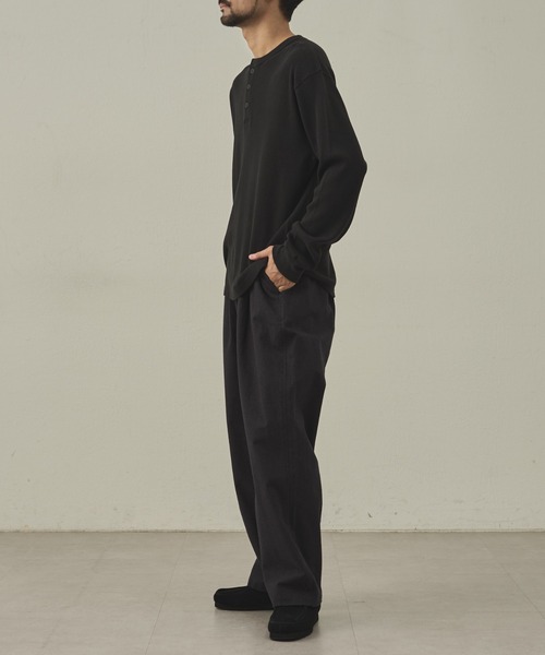 paradigm（パラダイム）の「【paradigm】ガス焼きワッフルヘンリーネックTL/S（Tシャツ/カットソー・メンズ・ブラック/ダークグレー/ホワイト・MEDIUM/LARGE/X-LARGE）」の10枚目の写真