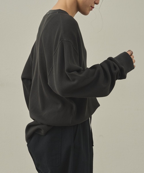 paradigm（パラダイム）の「【paradigm】ガス焼きワッフルヘンリーネックTL/S（Tシャツ/カットソー・メンズ・ブラック/ダークグレー/ホワイト・MEDIUM/LARGE/X-LARGE）」の17枚目の写真