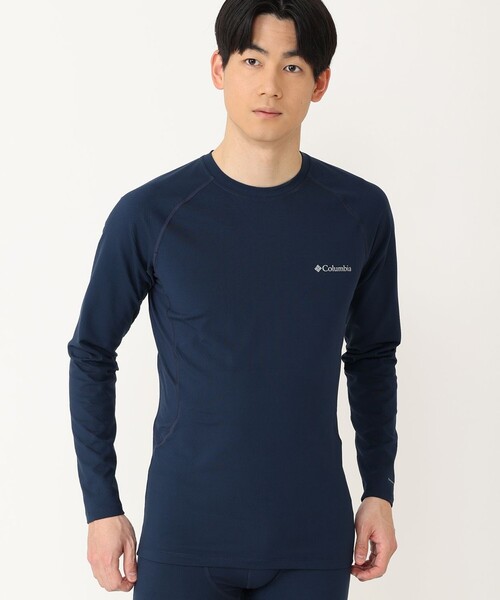 Columbia（コロンビア）の「防寒 速乾 Columbia／メンズ オムニヒートインフィニティ― ニット ロングスリーブクルー ロングTシャツ（ロンT  長袖Tシャツ） ／コロンビア（Tシャツ/カットソー・メンズ・ブラック/ネイビー・S/XL/M/L）」の2枚目の写真