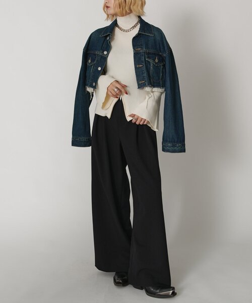 Lui's（ルイス）の「【mi-企画】2WAYフレアスリーブニット（ニット/セーター・レディース・グレー/オフホワイト/ブラック・FREE）」の19枚目の写真