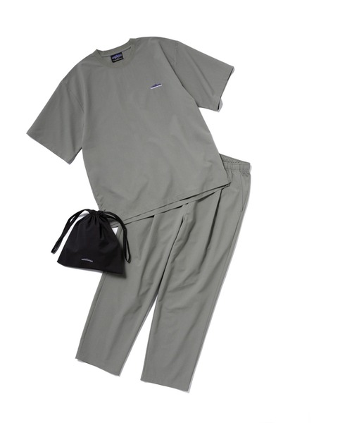 THOUSAND MILE（サウザンドマイル）の「[M's]SHORT SLEEVE T-SHIRT & LONG PANTS SET HIGH AIR PERMEABILITY/ショートスリーブＴシャツ＆ロングパンツセット（セットアップ・メンズ・ブラック/グレイッシュベージュ/ブルー/セージグリーン・M/L/XL/S/XS）」の3枚目の写真