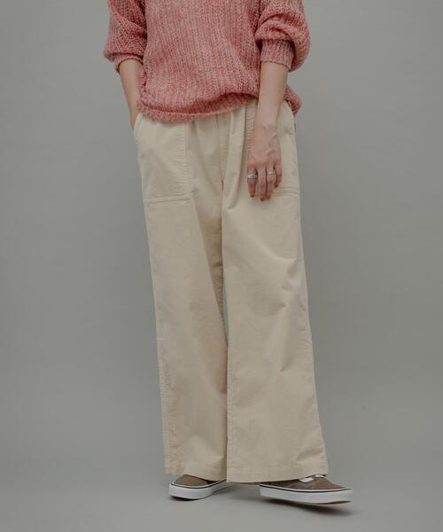 URBAN RESEARCH Sonny Label(アーバンリサーチサニーレーベル)の「コーデュロイベイカーイージーパンツ(その他パンツ・レディース・チャコールグレー/アイボリー/グレー系その他・36/38)」の4枚目の写真