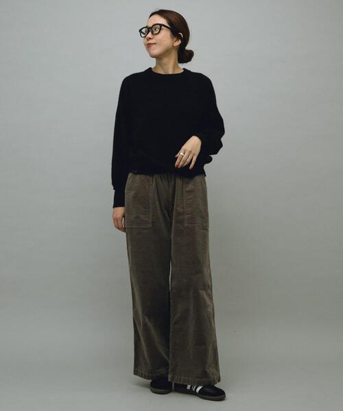 URBAN RESEARCH Sonny Label(アーバンリサーチサニーレーベル)の「コーデュロイベイカーイージーパンツ(その他パンツ・レディース・チャコールグレー/アイボリー/グレー系その他・36/38)」の17枚目の写真