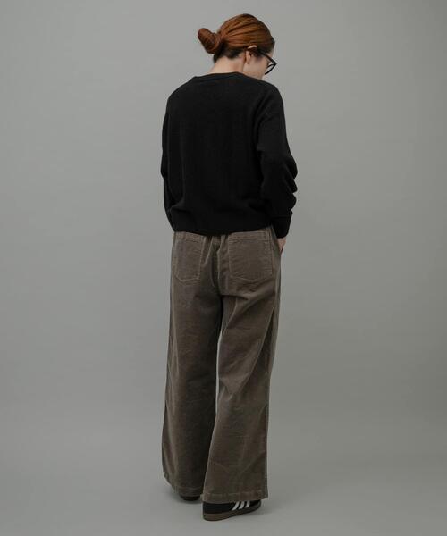 URBAN RESEARCH Sonny Label(アーバンリサーチサニーレーベル)の「コーデュロイベイカーイージーパンツ(その他パンツ・レディース・チャコールグレー/アイボリー/グレー系その他・36/38)」の18枚目の写真