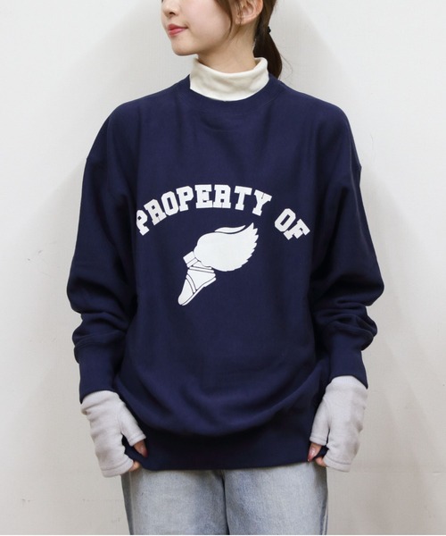 Sanca（サンカ）の「Sanca/サンカ　プロパティークルースウェット　PROPERTY CREW SWEAT（スウェット・メンズ・グレー/インディゴブルー・2/3）」の2枚目の写真
