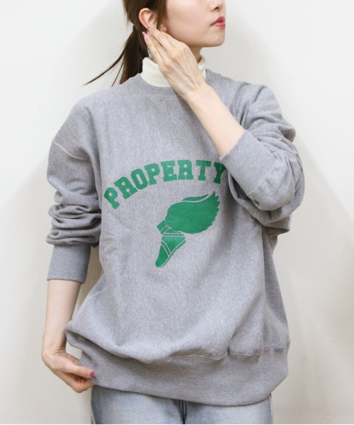 Sanca（サンカ）の「Sanca/サンカ　プロパティークルースウェット　PROPERTY CREW SWEAT（スウェット・メンズ・グレー/インディゴブルー・2/3）」の5枚目の写真