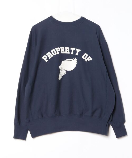 Sanca（サンカ）の「Sanca/サンカ　プロパティークルースウェット　PROPERTY CREW SWEAT（スウェット・メンズ・グレー/インディゴブルー・2/3）」の4枚目の写真