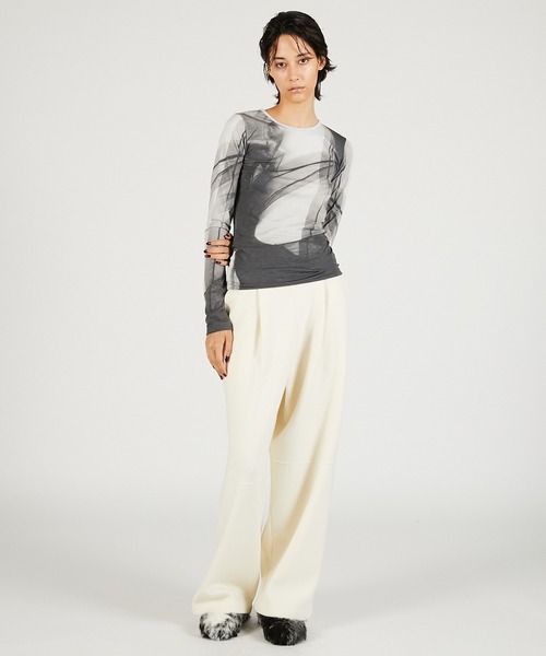 PRANK PROJECT（プランクプロジェクト）の「ワイドニットパンツ / Wide Knit Pants（その他パンツ・レディース・ホワイト/グレー/ブラック・36/38）」の5枚目の写真