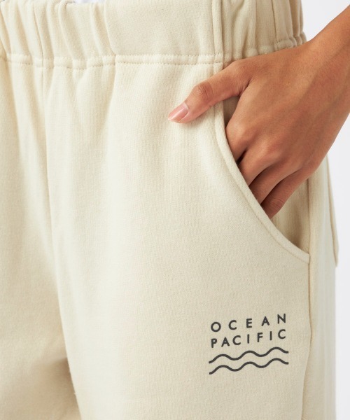 Ocean Pacific(オーシャンパシフィック)の「【OP:オーピー】レディースロゴスウェットパンツ/ウエストゴムボトムス(スウェットパンツ・レディース・ベージュ/グリーン/アイボリー/ヘザーグレー・X-LARGE/MEDIUM/LARGE)」の2枚目の写真