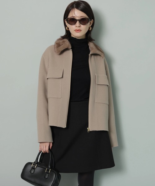 ファー付きBIGポケットリバーブルゾン（ダウンジャケット/コート