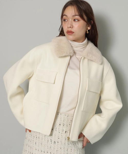 ファー付きBIGポケットリバーブルゾン（ダウンジャケット/コート