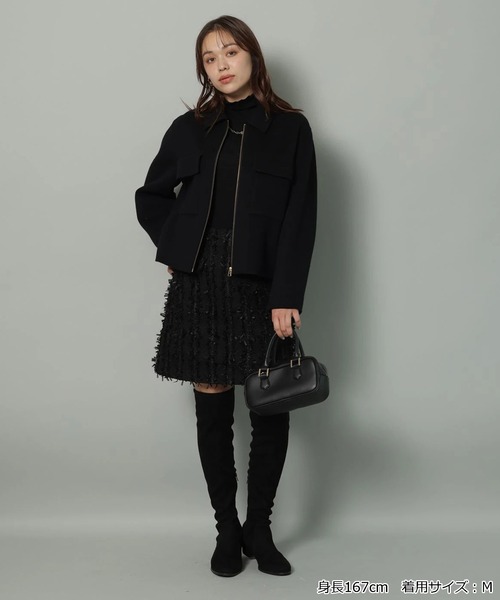 Arpege story フード付きファージャケット Arpege story フード付きファージャケット