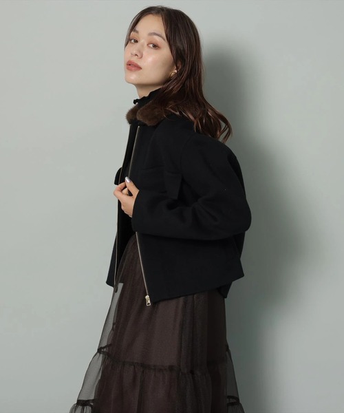 ファー付きBIGポケットリバーブルゾン（ダウンジャケット/コート