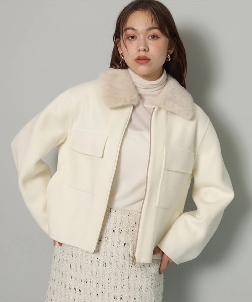 ファー付きBIGポケットリバーブルゾン（ダウンジャケット/コート