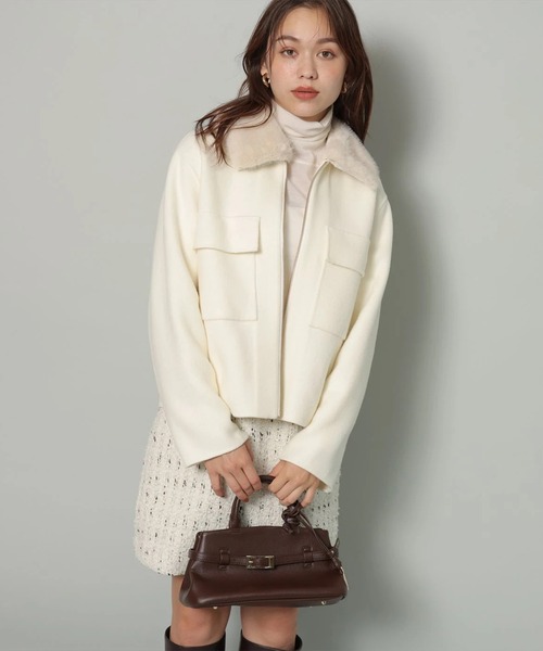 ファー付きBIGポケットリバーブルゾン（ダウンジャケット