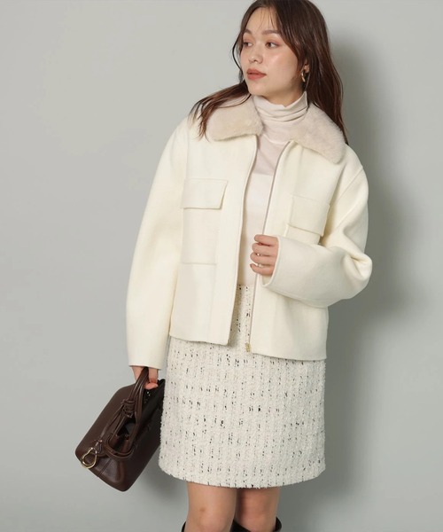 ファー付きBIGポケットリバーブルゾン（ダウンジャケット/コート