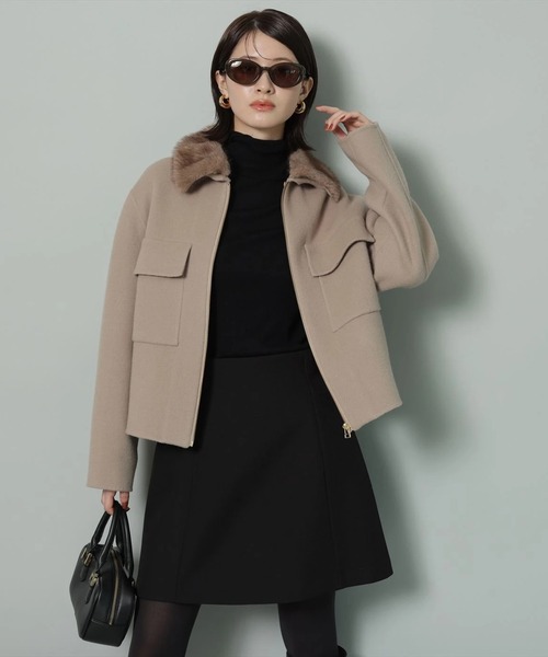 ファー付きBIGポケットリバーブルゾン（ダウンジャケット/コート