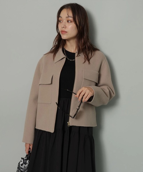 ファー付きBIGポケットリバーブルゾン（ダウンジャケット/コート