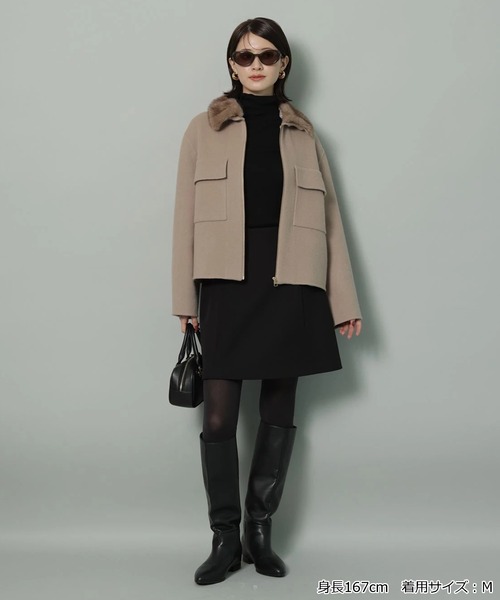 ファー付きBIGポケットリバーブルゾン（ダウンジャケット/コート