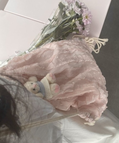 Vini（ヴィニ）の「フリルコンパクトナップザック（バックパック/リュック・レディース・ピンク/アイボリー/ホワイト・FREE）」の12枚目の写真