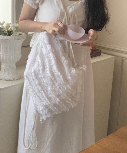 Vini（ヴィニ）の「フリルコンパクトナップザック（バックパック/リュック・レディース・ピンク/アイボリー/ホワイト・FREE）」の18枚目の写真