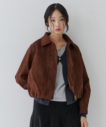 Flower Cutout Suede Jacket / フラワーカットアウト スエードジャケット
