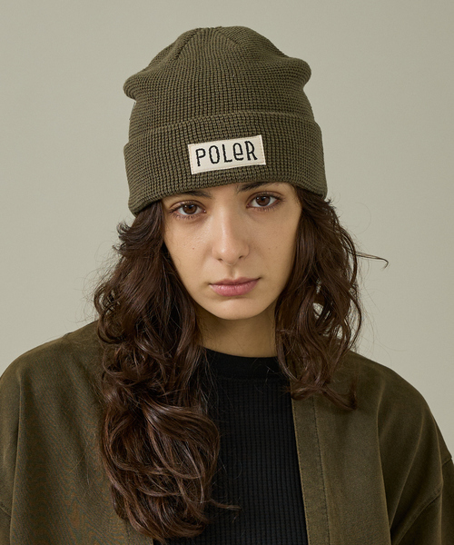 POLeR(ポーラー)の「【POLER / ポーラー】WORKERMAN BEANIE / ワーカーマン ビーニー(ニットキャップ/ビーニー・メンズ・ネイビー/エンジ/カーキ/ブラック/チャコールグレー/オレンジ・フリー)」の4枚目の写真