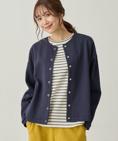 Petit Honfleur(プチオンフルール)の「リングドットカーディガン(カーディガン/ボレロ・レディース・ネイビー/グレー/レッド・L/M)」の3枚目の写真