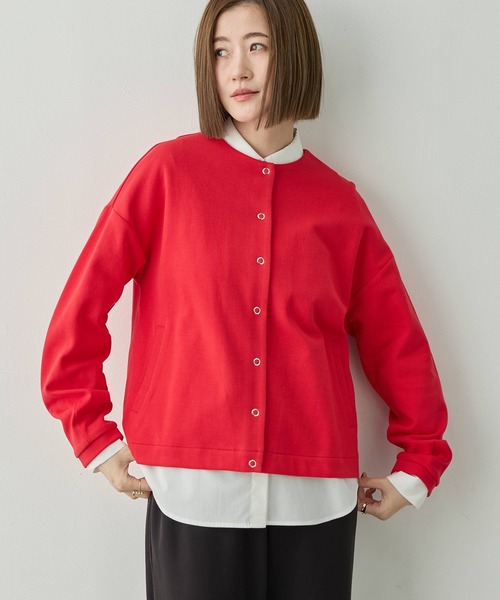 Petit Honfleur(プチオンフルール)の「リングドットカーディガン(カーディガン/ボレロ・レディース・ネイビー/グレー/レッド・L/M)」の15枚目の写真