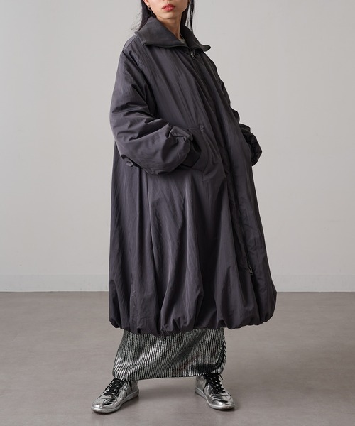 セール】【MAGASIN DE MODE Onjna】T/Nタフタ 中綿バルーンリブコート