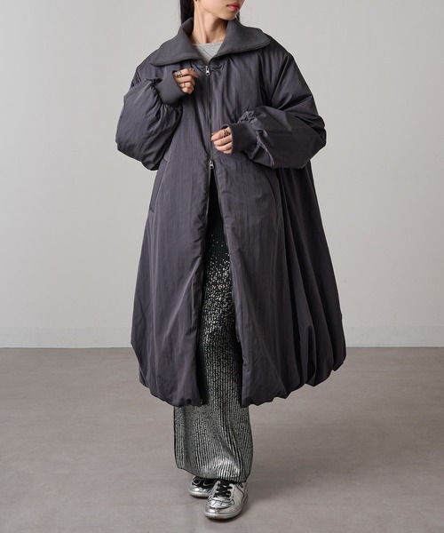 セール】【MAGASIN DE MODE Onjna】T/Nタフタ 中綿バルーンリブコート