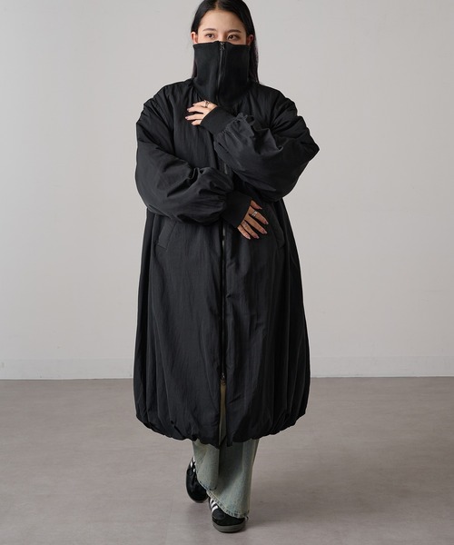 セール】【MAGASIN DE MODE Onjna】T/Nタフタ 中綿バルーンリブコート