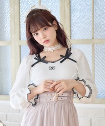 ROJITA | デコルテリボンロゴトップス(Tシャツ/カットソー)