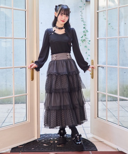 ROJITA（ロジータ）の「デコルテリボンロゴトップス（Tシャツ/カットソー・レディース・ホワイト/ブラック/ピンク・FREE）」の22枚目の写真