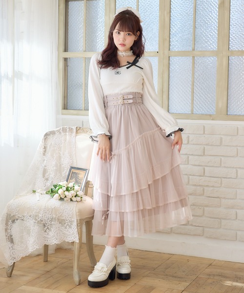 ROJITA（ロジータ）の「デコルテリボンロゴトップス（Tシャツ/カットソー・レディース・ホワイト/ブラック/ピンク・FREE）」の15枚目の写真